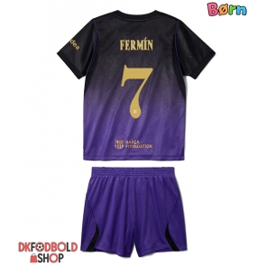 Barcelona Fermin Lopez #7 Udebanesæt Børn 2026-27 Kort ærmer (+ korte bukser)